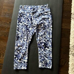 Athleta Floral Pants 7/8 length